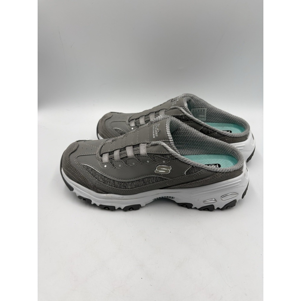 SKECHERS D'Lites Gray Memory Foam Low Top Slip-On Athletic Sneakers Women's 9 - Picture 3 of 13